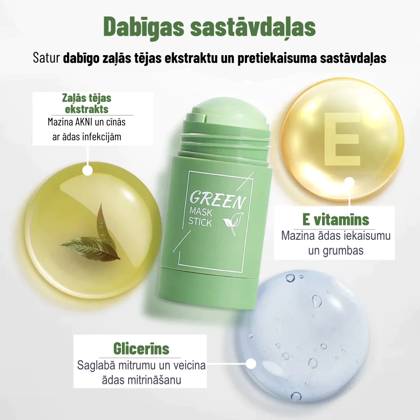 Dziļi attīroša sejas maska ar zaļās tējas ekstraktu Moisture.lv 8 Dziļi attīroša sejas maska ar zaļās tējas ekstraktu Moisture.lv 8